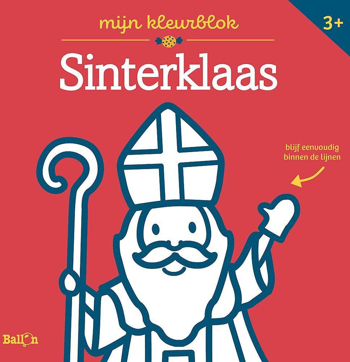 Sinterklaas - kleurblok Junior (dikke lijnen)