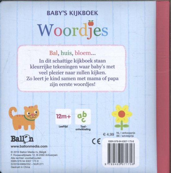 Eendjesreeks 0 - Baby's kijkboek: woordjes