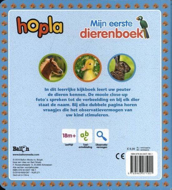 Hopla  -   Mijn eerste dierenboek