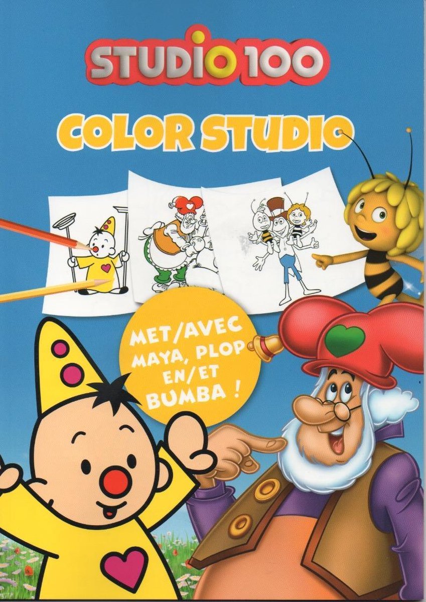 Studio 100 : Kleurboek met Maya de Bij, Bumba en Kabouter Plop