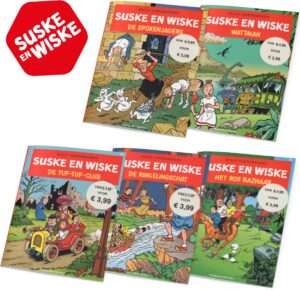 Suske en Wiske - Voordeelbundel van 5 Suske en Wiske stripboeken - Nummers: 70, 71, 133, 137 en 151 - Stripboeken voor kinderen en volwassenen