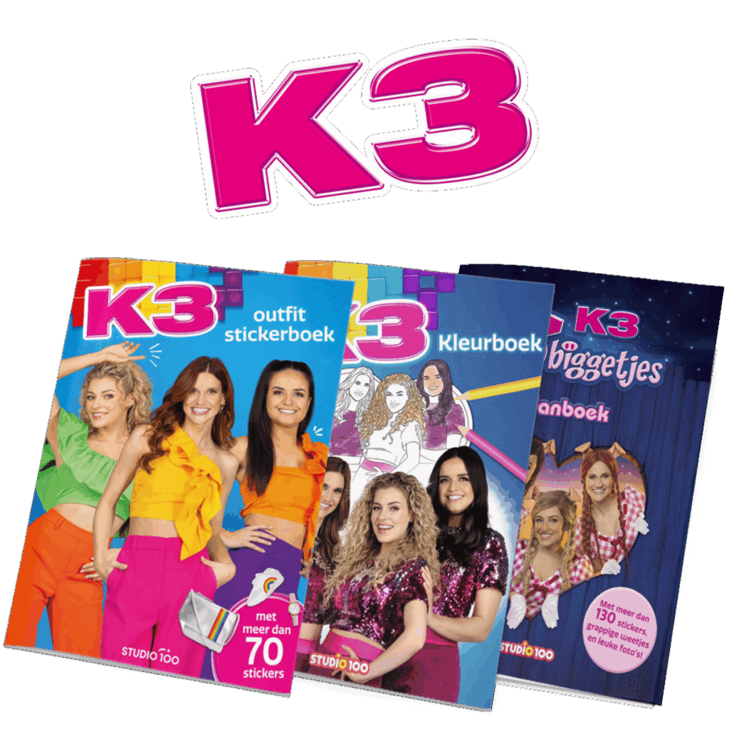 K3 voordeelbundel - 2 stickerboeken + 1 kleurboek