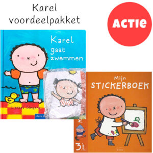 Karel pretpakket - Voorleesboek + stickerboek + strandbal