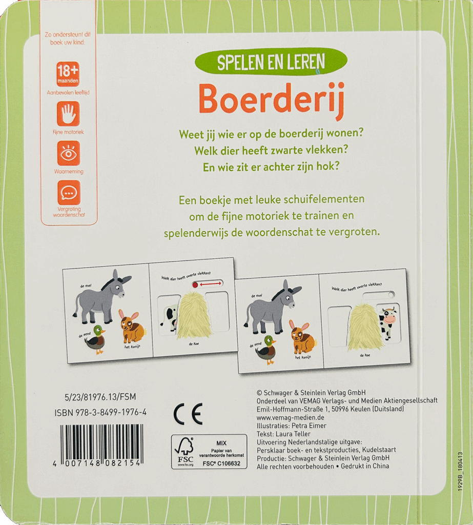 Boerderij - Spelen en leren - Schuifboek