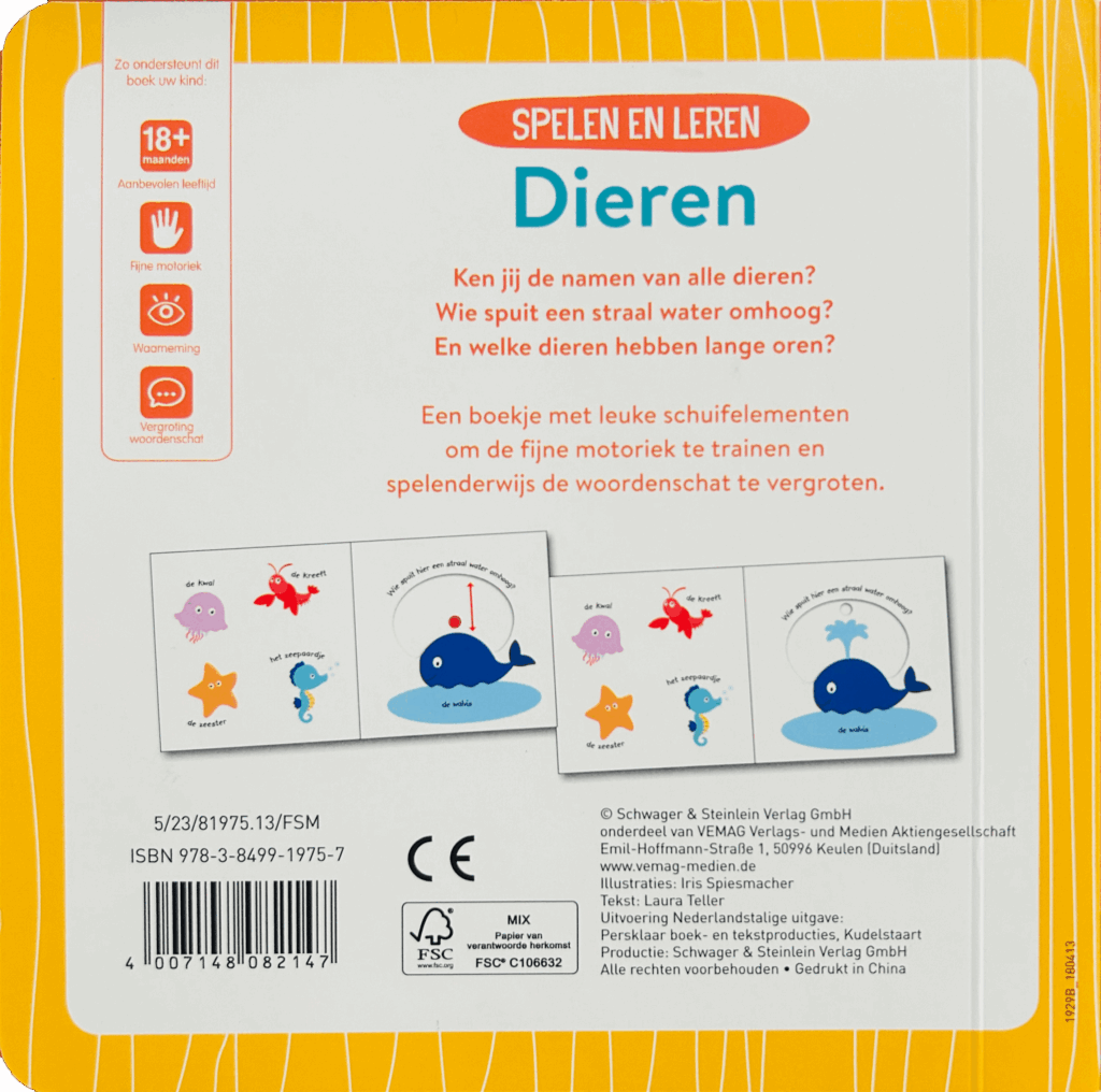 Dieren - Spelen en leren - Schuifboek