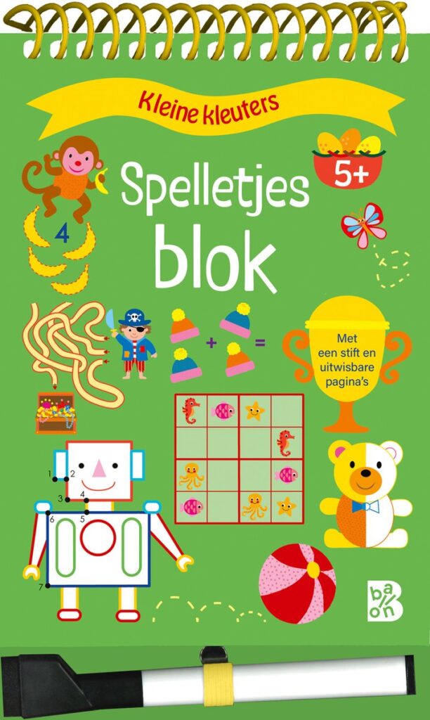 Spelletjesblok met viltstift 5+