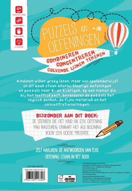 Puzzels en Oefeningen - 4-5 Jaar