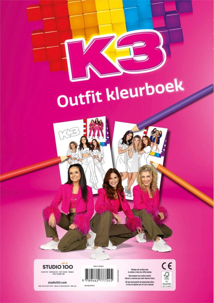 K3 kleurboek - Outfit kleurboek