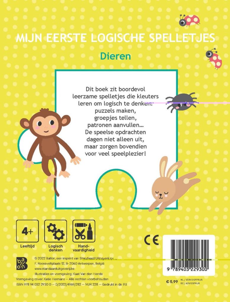 Logisch denken - Mijn eerste logische spelletjes 4+ Dieren