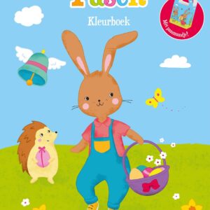 Pasen kleurboek met paasmandje