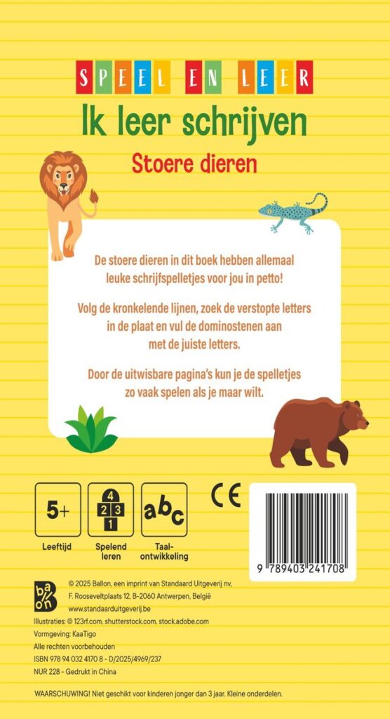Ik leer schrijven Stoere dieren
