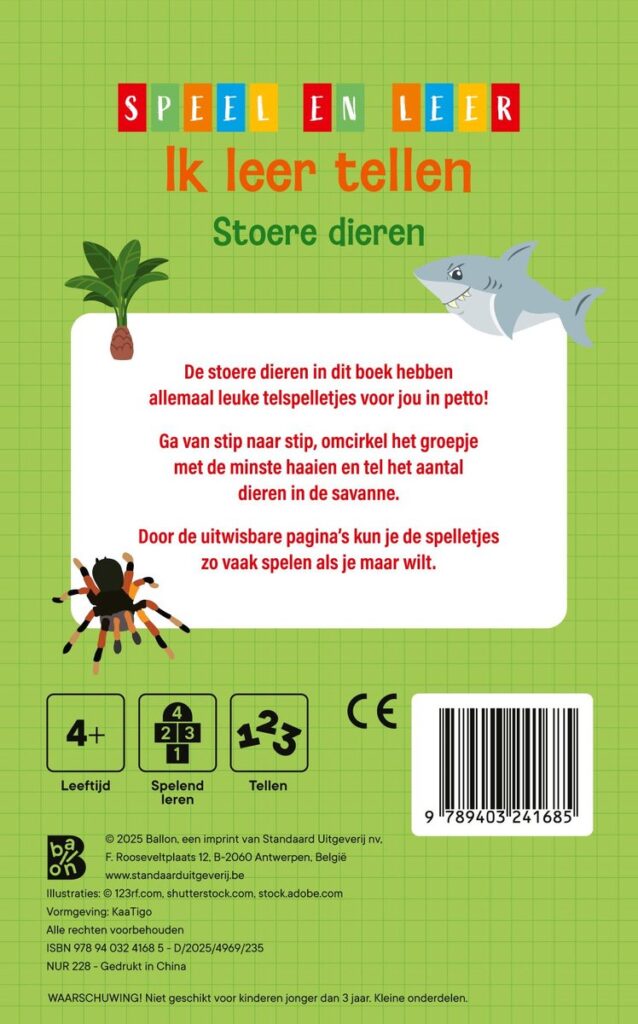 Ik leer tellen Stoere dieren