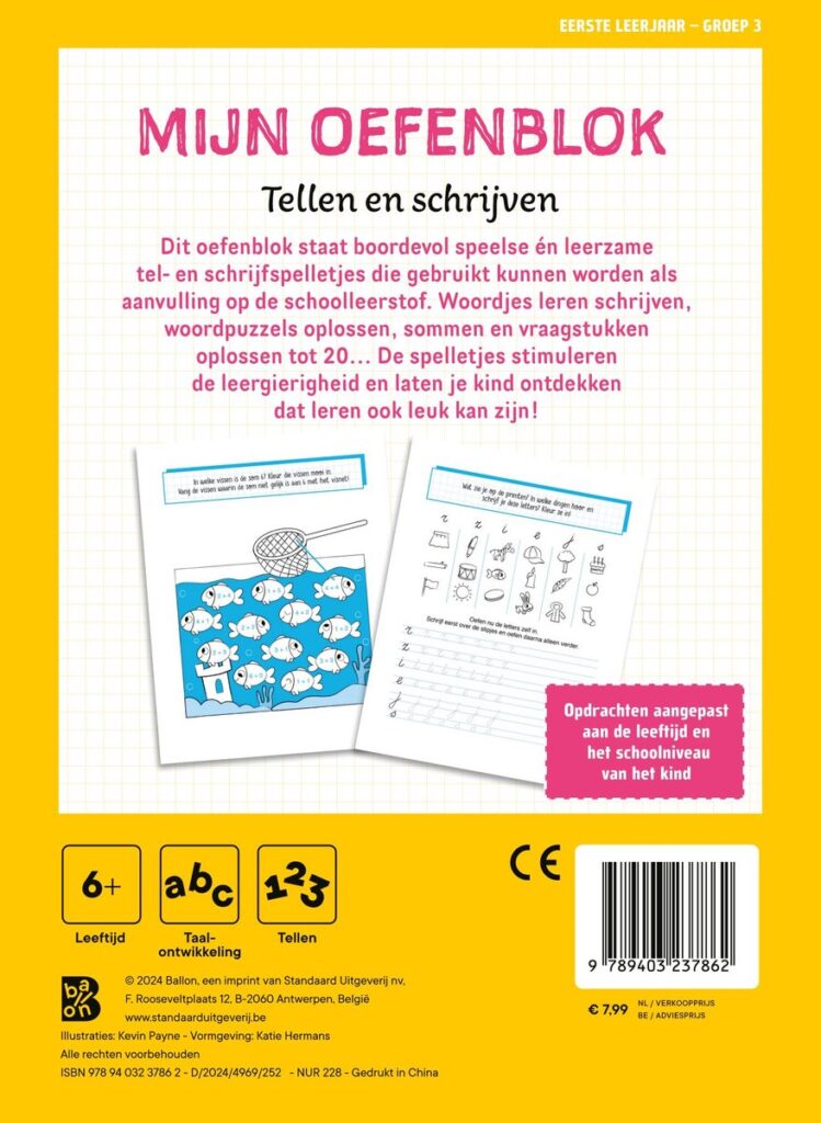 Mijn oefenblok: Tellen en schrijven