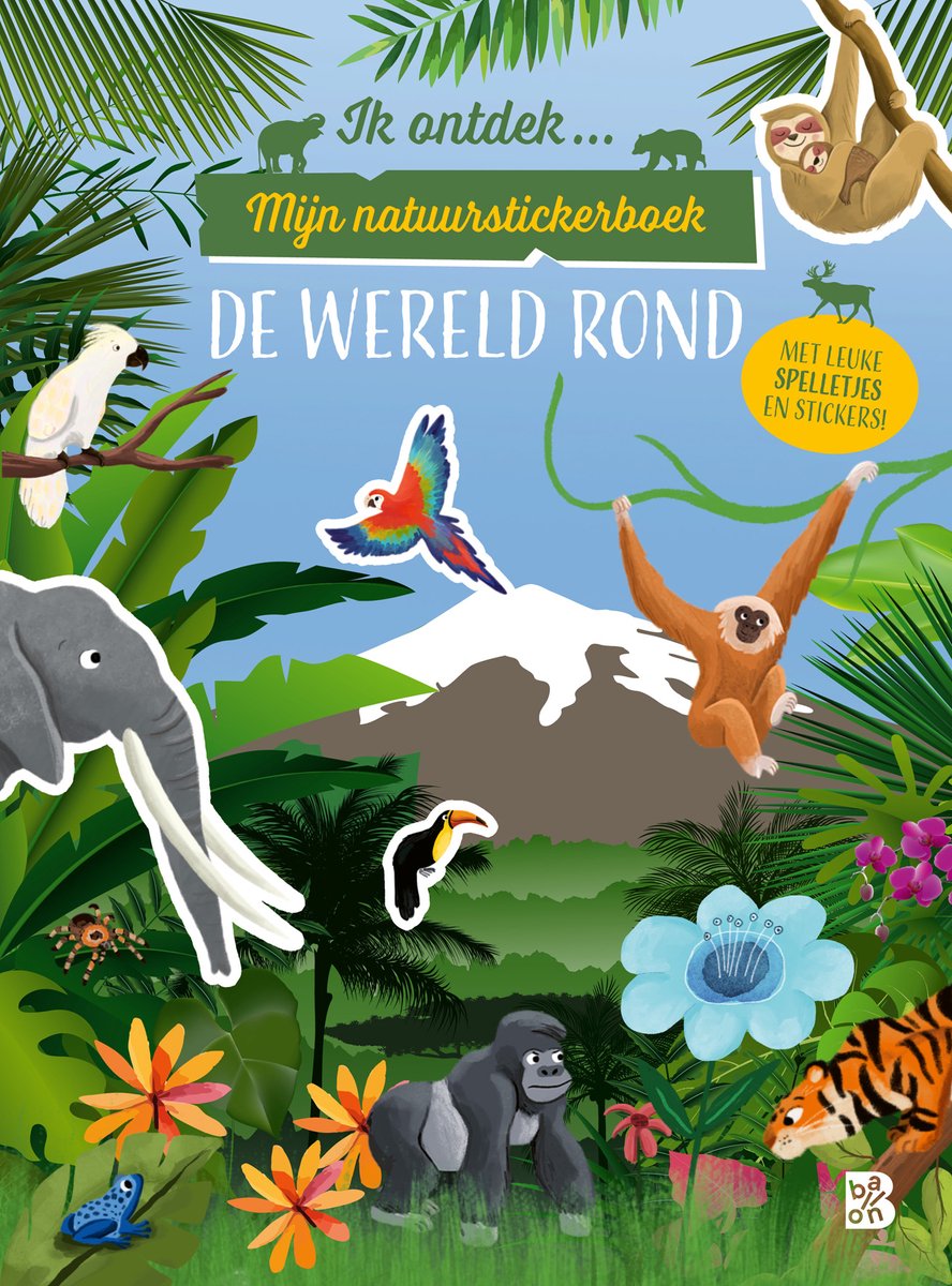 Mijn natuurstickerboek: De wereld rond