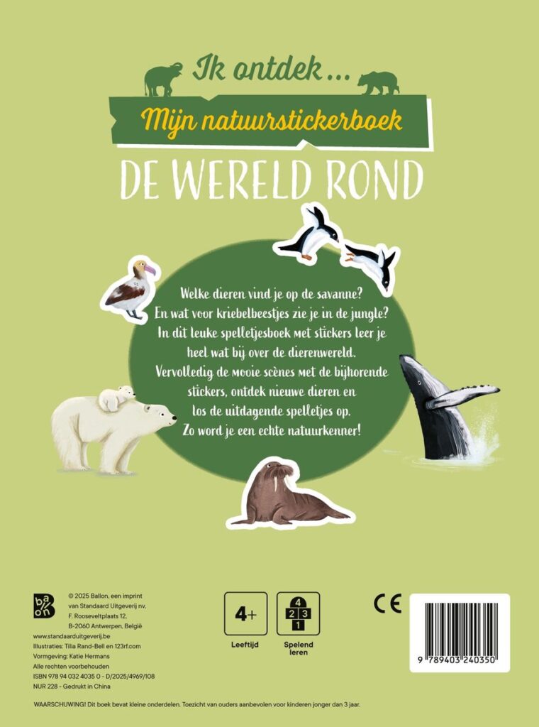 Mijn natuurstickerboek: De wereld rond