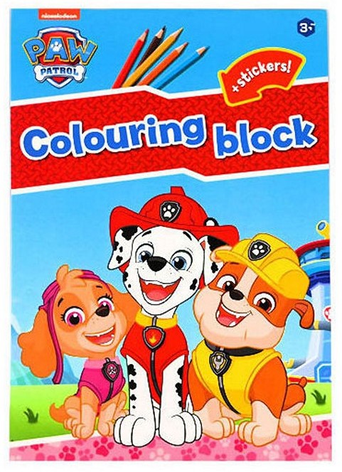 Paw Patrol kleurblok + stickers - Marshall