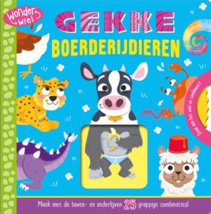 Gekke boerderijdieren - Wonderwiel - Maak met de boven- en onderlijven 25 grappige combinaties