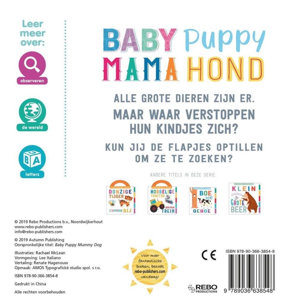 Baby Puppy en Mama Hond - Flapjesboek over familie