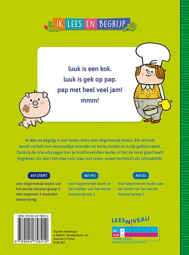 Ik lees en begrijp - gek op pap - AVI Start