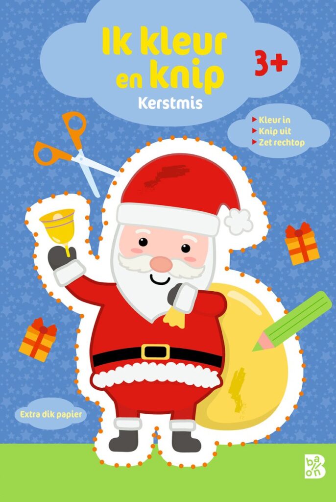 Kerstmis - Ik kleur en knip 3+